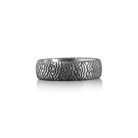 Japanese Waves Silver Ring