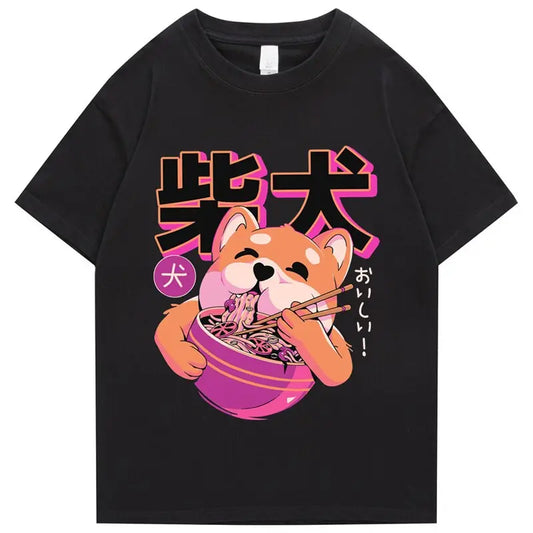 Shiba Inu Eating Ramen T-Shirt